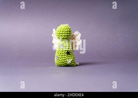 Weihnachtsengel aus Wolle Bayern Deutschland Stockfoto