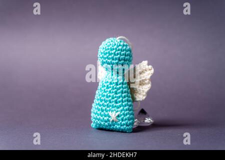 Weihnachtsengel aus Wolle Bayern Deutschland Stockfoto