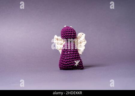 Weihnachtsengel aus Wolle Bayern Deutschland Stockfoto