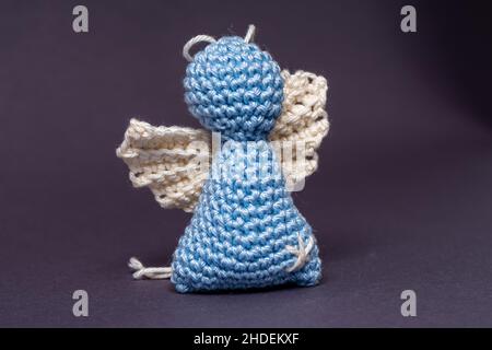 Weihnachtsengel aus Wolle Bayern Deutschland Stockfoto