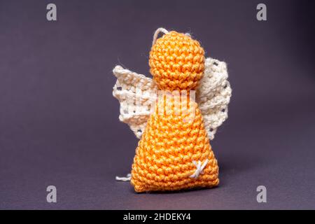 Weihnachtsengel aus Wolle Bayern Deutschland Stockfoto