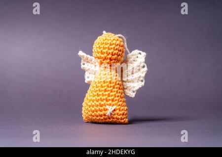 Weihnachtsengel aus Wolle Bayern Deutschland Stockfoto