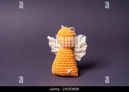 Weihnachtsengel aus Wolle Bayern Deutschland Stockfoto