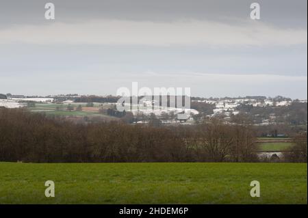 Masham in Winter North Yorkshire England Großbritannien Stockfoto