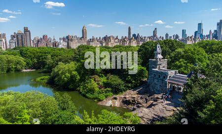Belvedere Castle, Turtle Pond, Central Park, Manhattan, New York City, NEW YORK Stockfoto