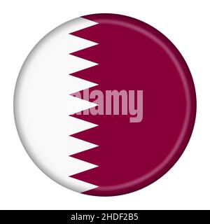 Qatar Flagge Taste 3D Abbildung mit Clipping-Pfad Stockfoto