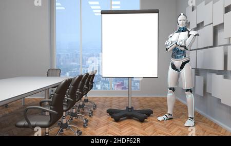 Roboter, Manager, künstliche Intelligenz, Roboter, Manager, Künstliche Intelligenzen, Cyborg Stockfoto