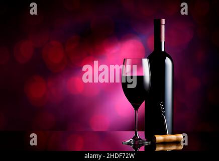 Rotwein, Alkohol, Rotweine, Alkohole Stockfoto