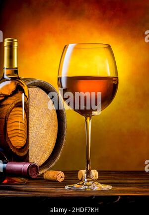 Wein, Weinglas, Weine, Glaswaren Stockfoto