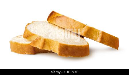 Brotscheibe, Weißbrot, Brotscheibe, Weißbrot Stockfoto