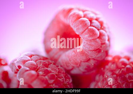 Gefroren, Himbeeren, Frozen, Himbeere Stockfoto