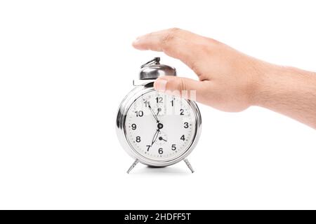 Wecker, Klingeln, Ausschalten, Wecker, Ausschalten Stockfoto