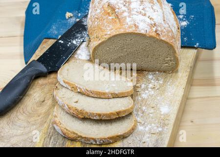 Brot, Scheibe Brot, Roggenbrot, Brot, Scheibe Brot, Roggenbrot, Roggenbrot Stockfoto