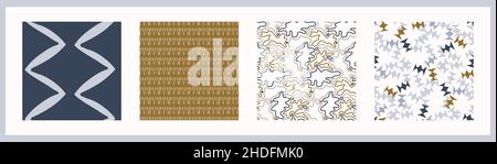 Maskuline geometrische digitale Papiersammlung. Klassische Retro-Struktur in Geo-Form mit nahtlosem Muster. Wiederholbare Satz von Männern Geschenkverpackung Design in Vektor. Stock Vektor