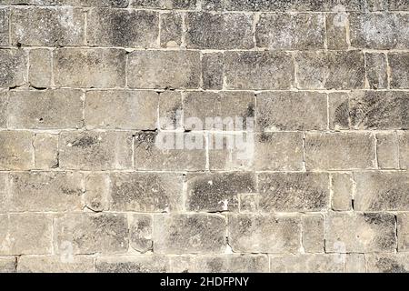 Mauerwerk, Steinmauer, Burgmauer, Mauerwerk, Steinmauern, Burgmauern Stockfoto