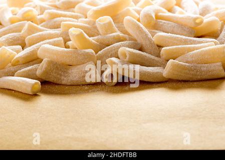 Pasta, Maccheroncini, Nudeln, Pasta Stockfoto