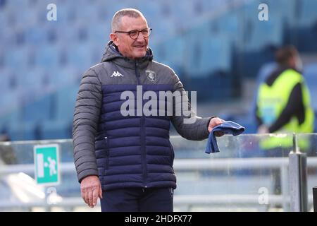 Rom, Italien. 06th Januar 2022. Cheftrainer von Empoli Aurelio Andreazzoli während des Fußballspiels der italienischen Meisterschaft Serie A zwischen SS Lazio und FC Empoli am 6. Januar 2022 im Stadio Olimpico in Rom, Italien - Foto Federico Proietti/DPPI Credit: DPPI Media/Alamy Live News Stockfoto