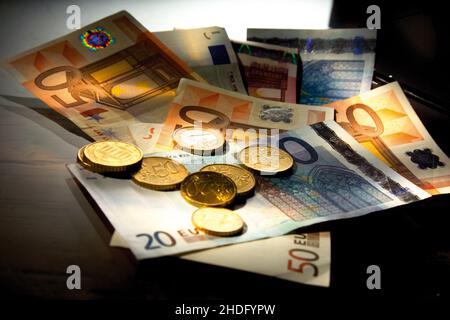 euro, Bargeld, Bargeld Stockfoto