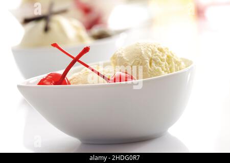 Schaufel, Vanilleeis, Schaufeln, Eis, Eiscreme, Eis, Vanilleeis Stockfoto