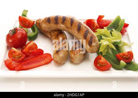 Wurst, Bratwürste, Würstchen, Bratwurst Stockfoto