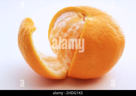 Tandarine, Peeling, Mandarinen Stockfoto