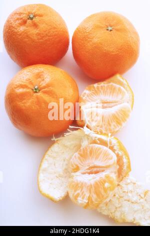 Tandarine, geschält, Mandarinen, Peeleds Stockfoto
