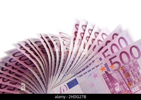 euro, Geldkassetten, 500 Euro, Geldkassette, fünfhundert Euro Stockfoto