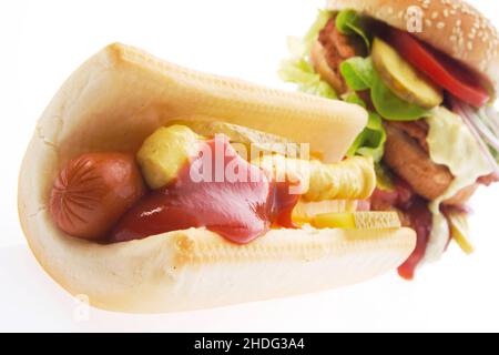 Fast Food, ungesund, Fastfood, ungesund Stockfoto