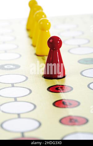 Spielfigur, Wettbewerb, Außenseiter, Spiel, Wettbewerbe, Konkurrenzfähig, Außenstehende Stockfoto