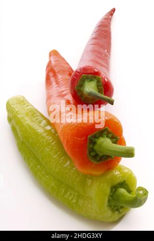 Chili, Pepperoni, Pfeffer, Pepperonis, Paprika, Paprika, Paprika Stockfoto