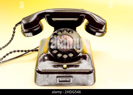 Drehtelefon, Drehtelefone Stockfoto