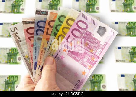 euro, Geldkassetten, Geldkassette Stockfoto