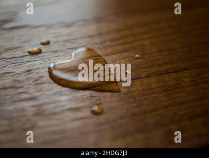 Liebe, Herz, Wassertropfen, Liebe, Herzen, Wassertropfen, Wassertropfen, Wassertropfen Stockfoto