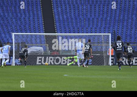 Rom, Italien. 06th Jan, 2022. Während der 20th Tage der Serie A Meisterschaft zwischen S.S. Lazio gegen Empoli F.C. am 6th. Januar 2022 im Stadio Olimpico in Rom, Italien. Quelle: Live Media Publishing Group/Alamy Live News Stockfoto