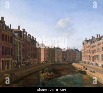 Blick auf den Goldenen Bogen im Herengracht-Kanal (Amsterdam) aus dem Osten, Gemälde von Gerrit Berckheyde, 1685 Stockfoto
