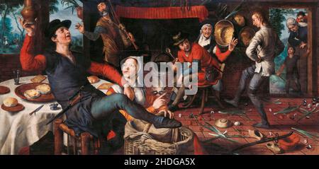 Pieter Aertsen, der Eiertanz, Malerei, 1552 Stockfoto