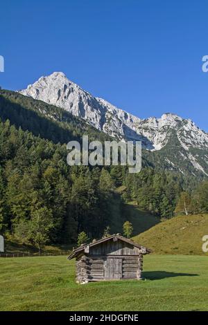 wettersteingebirge, Hütte, Wettersteingebirge, Hütten Stockfoto