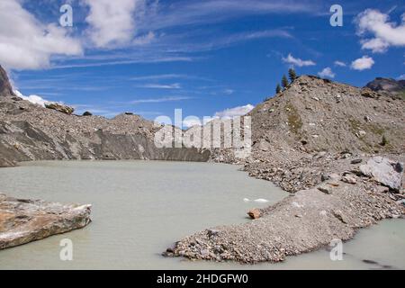 Gletschersee, Gletscherseen Stockfoto