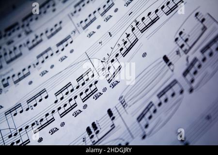 Musik, Partituren, Partitur, Musik Stockfoto