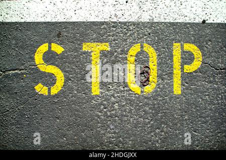 Stopp, Stopp Stockfoto