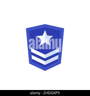 Militärischer Rang, Symbol für Armee-Logo Stock Vektor