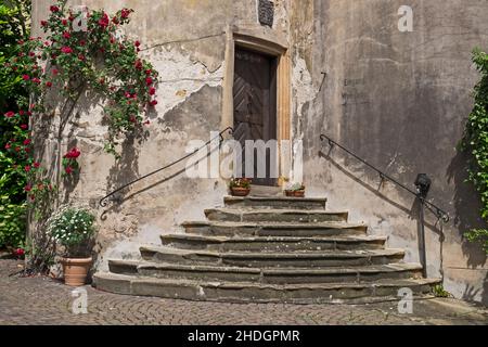 Hauseingang, Weingut, Hauseingänge, Weingüter Stockfoto