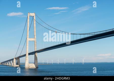 Brücke, dänemark, große Gürtel feste Verbindung, Brücken, denmarks, große Gürtel Brücke, große Gürtel feste Verbindungen Stockfoto