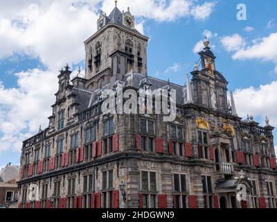 Rathaus, delft, Rathaus Stockfoto