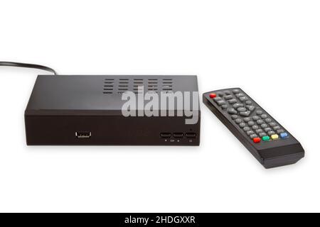 Fernbedienung, TV-Decoder, Fernbedienungen Stockfoto