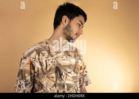 Mann, schaut weg, ernst, Kerl, Männer, Schau weg, schau weg Stockfoto