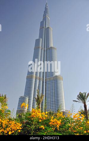 "Weltweit größten" Burj Khalifa Gebäude, Downtown Dubai, Dubai, Vereinigte Arabische Emirate Stockfoto