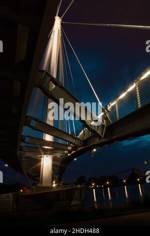 Seilbrücke, Passerelle, mimram-Brücke, Seilbrücken Stockfoto