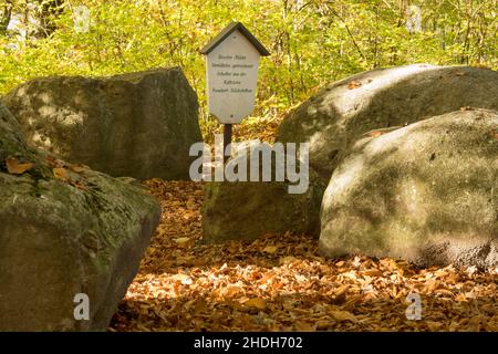 boulder, teisendorf, Geopark eichelgarten, Boulder, teisendorfs Stockfoto