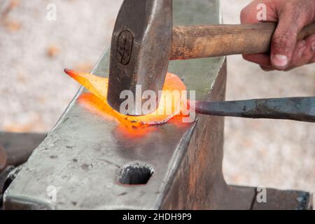 Eisen, bearbeiten, Hammer, Schmied, Eisen, edits, Hämmer, Schmiede Stockfoto